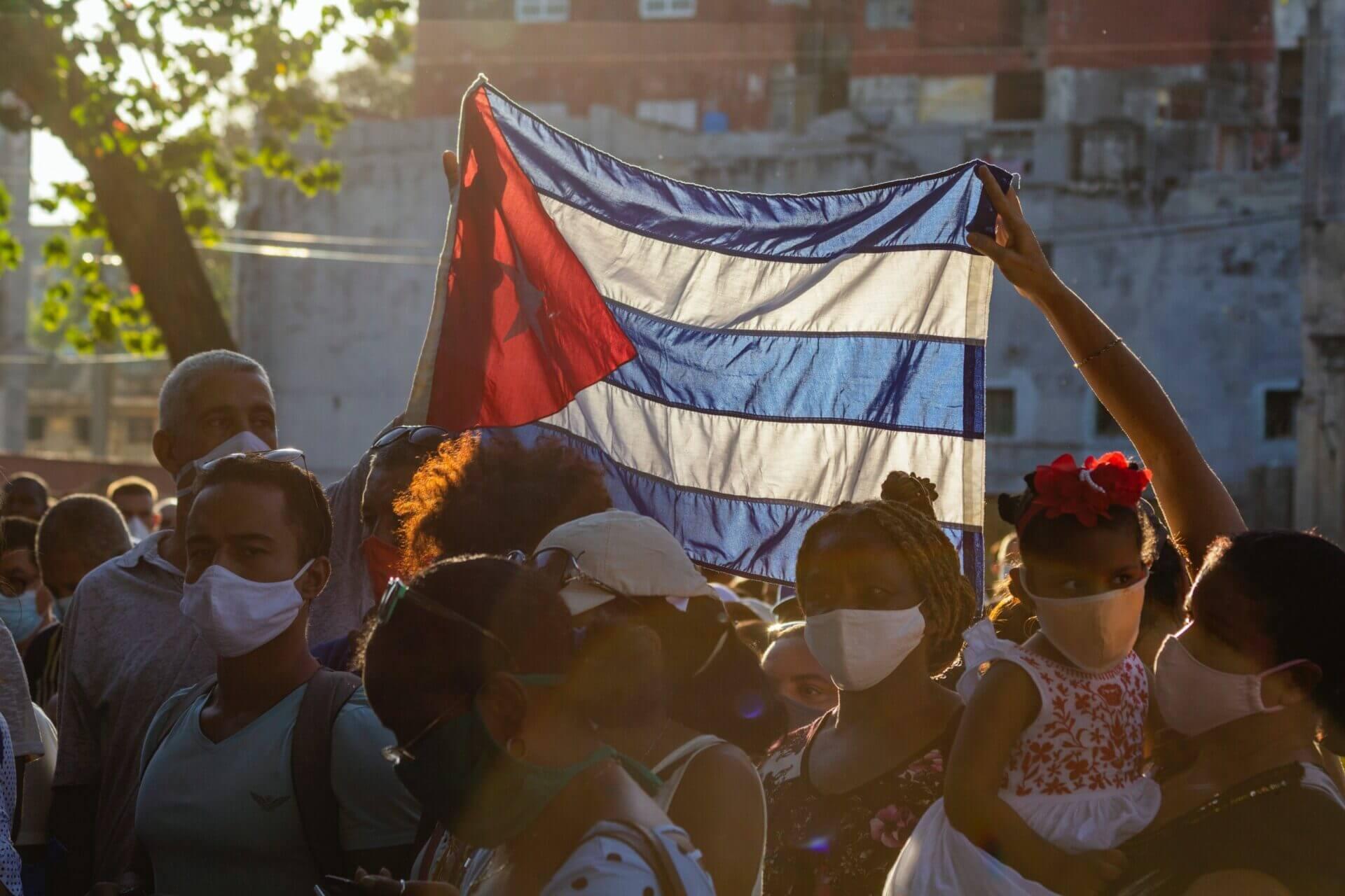 Cuban flag in Havana, Cuba
