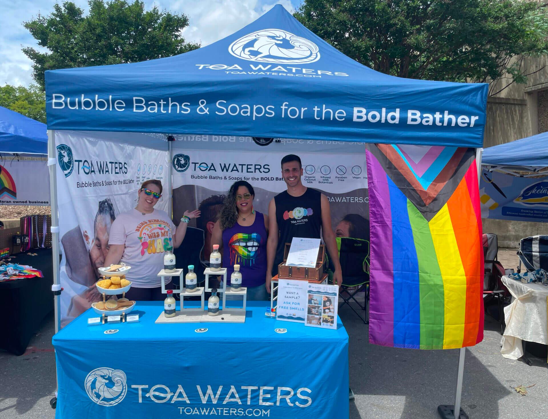 TOA Waters attends a pride festival 2023