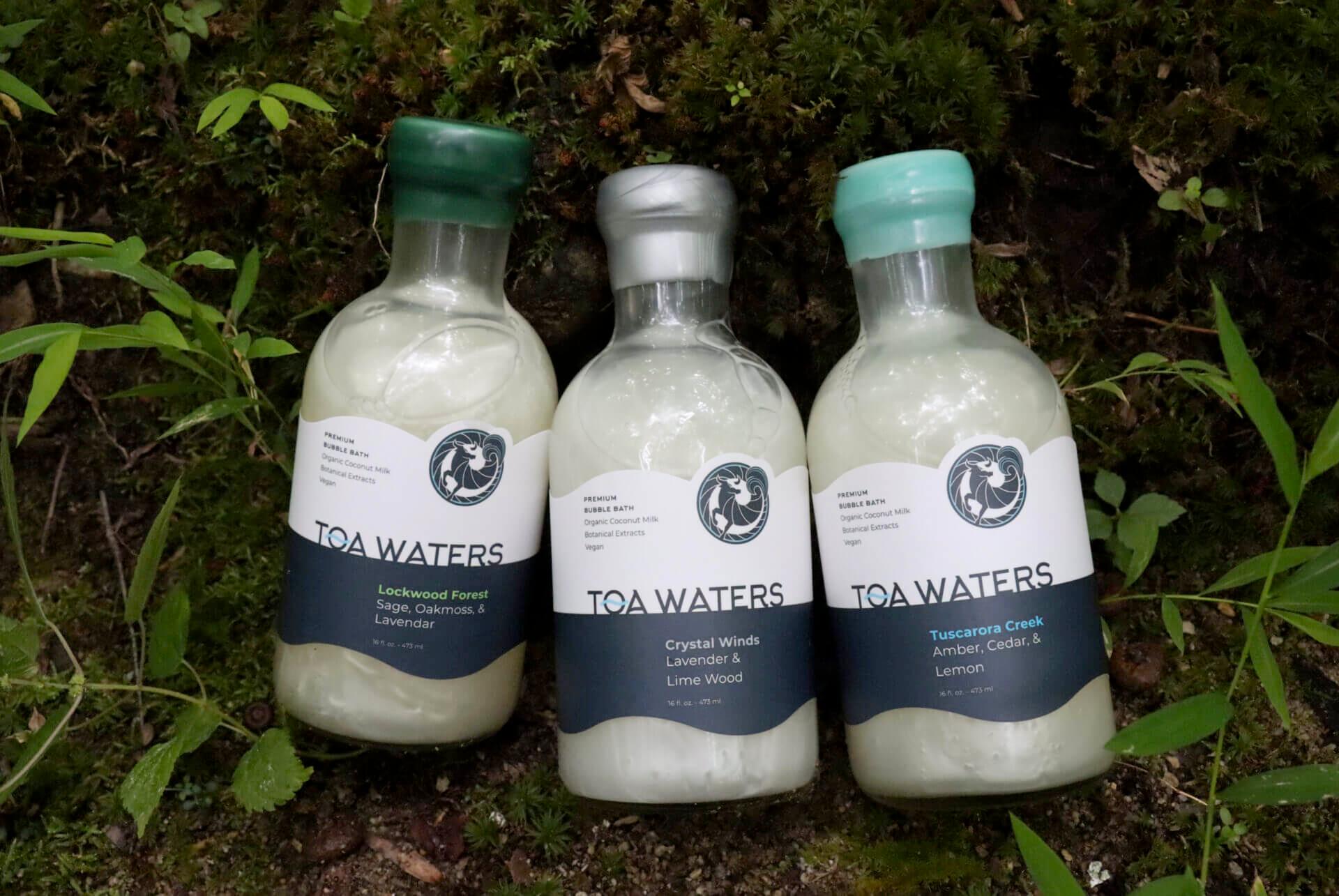 TOA Waters Earth, Wind, and Water bubble bath series