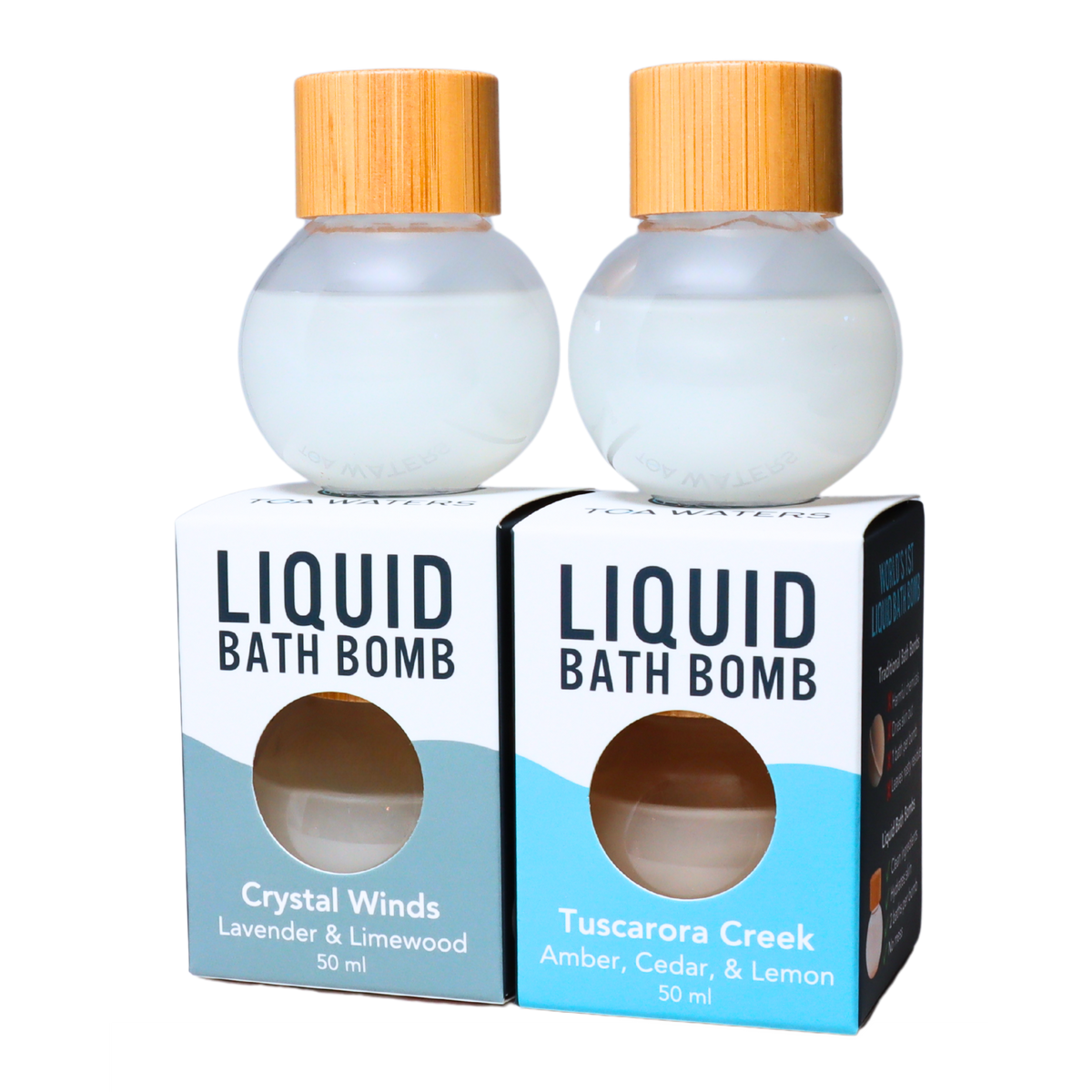 Crisp and Calm Liquid Bath Bomb Duo