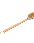 Long Wooden-Handled Exfoliating Body Brush with Detachable Head