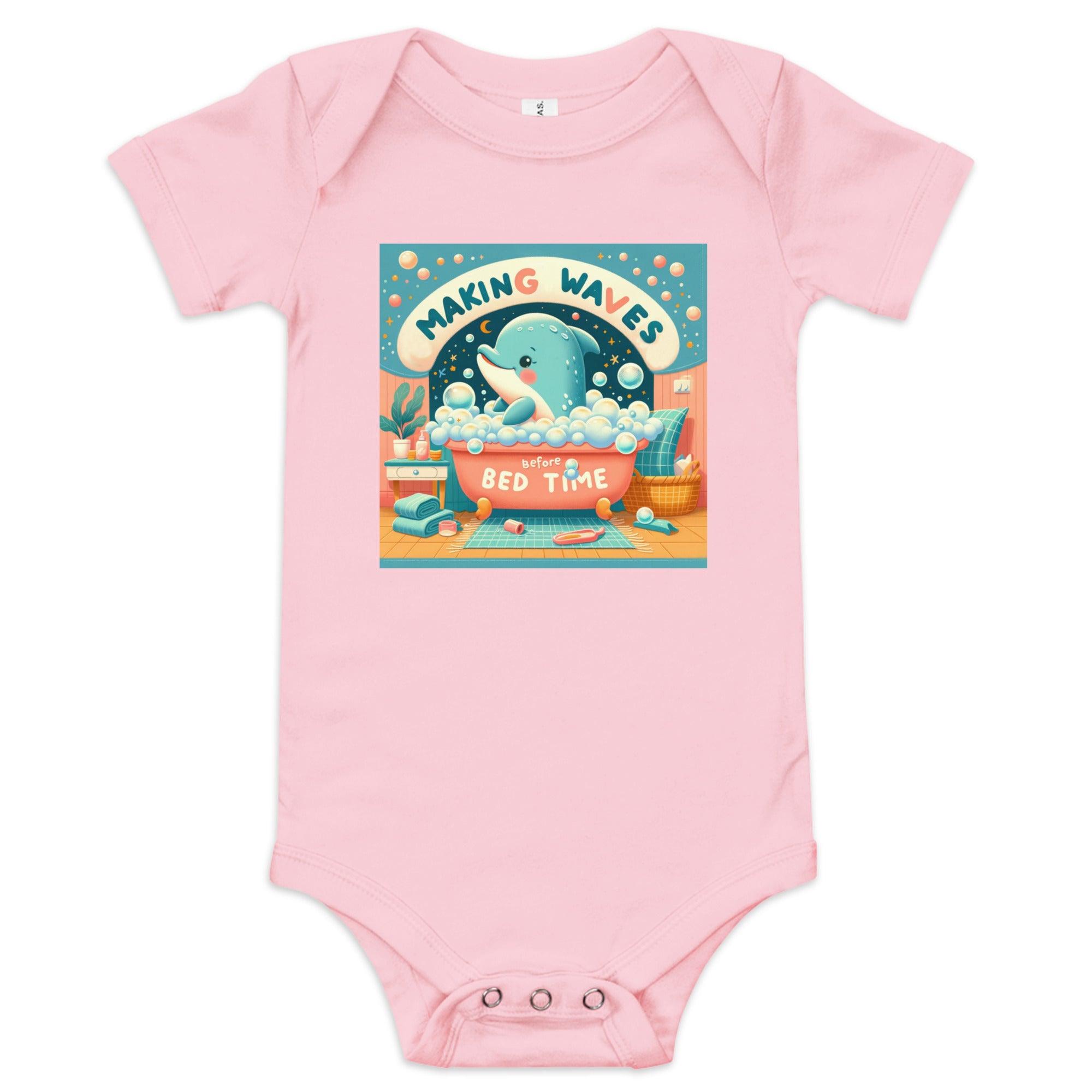 Making Waves Before Bedtime Baby short sleeve one piece - TOA Waters