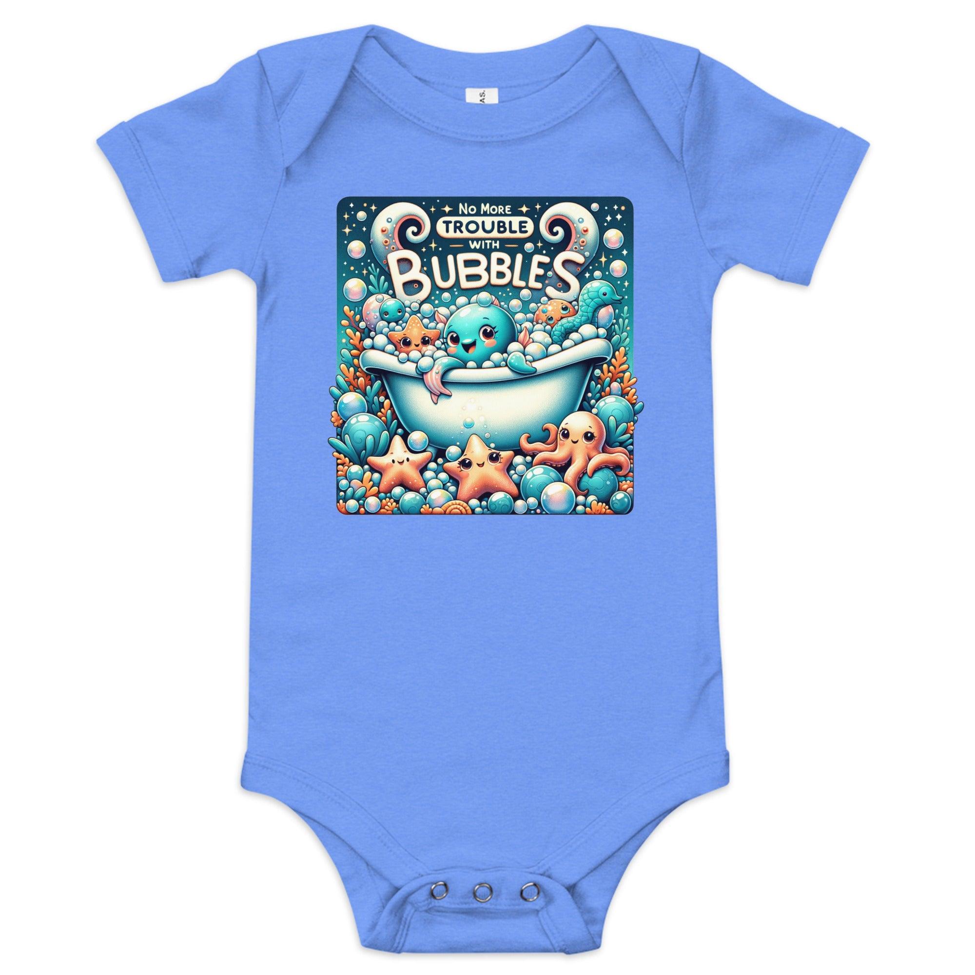 No More Trouble with Bubbles Baby short sleeve one piece - TOA Waters