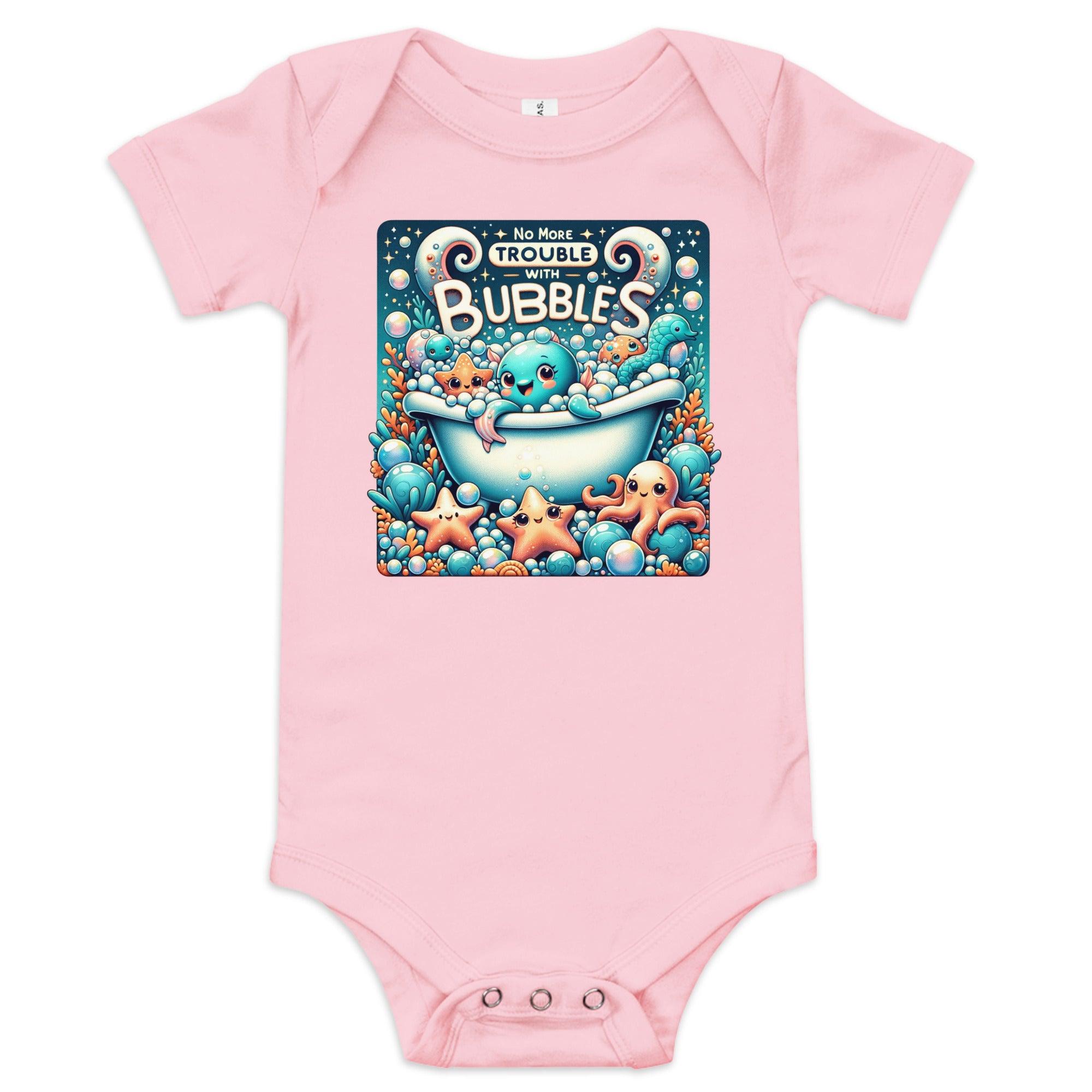 No More Trouble with Bubbles Baby short sleeve one piece - TOA Waters