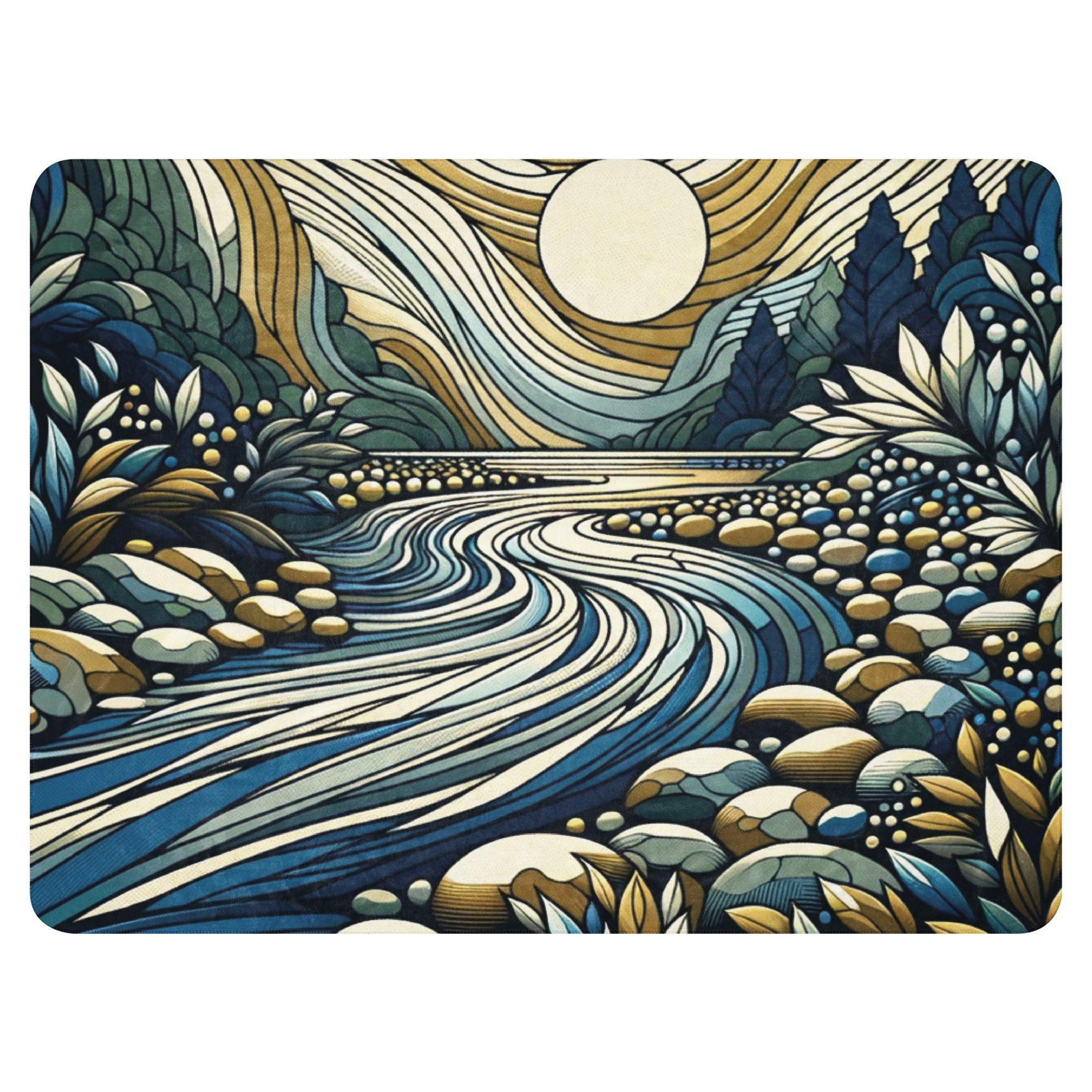 Pebbled Stream Sherpa Blanket - TOA Waters