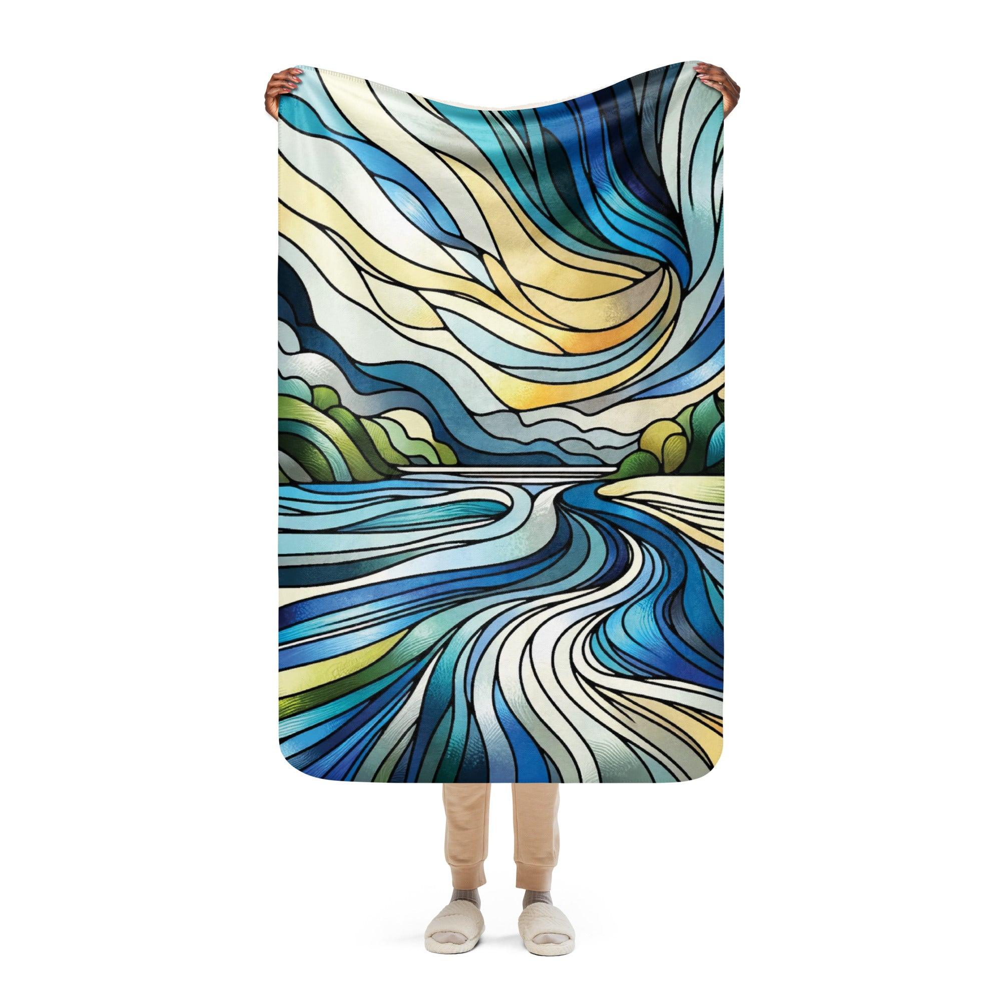 River Whisper Sherpa Blanket - TOA Waters